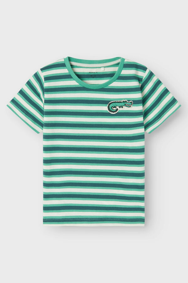 Name it Camiseta ni&ntilde;o con detalle cocodrilo verde