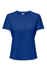 Only Play T-shirt manga com logo azul