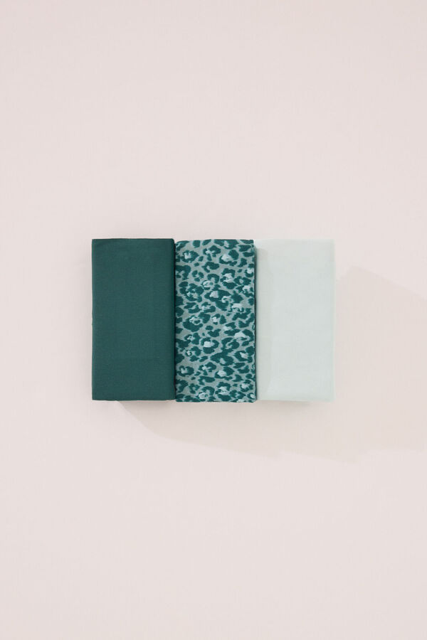 Women'secret Pacote de 3 tangas de microfibra branco