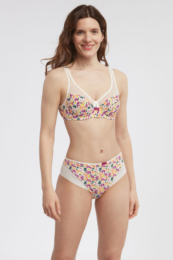 DIM Soutien com aro de grande capacidade Generous com tule branco