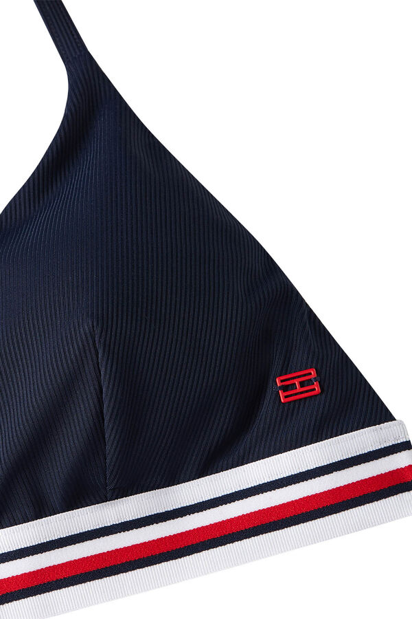 Tommy Hilfiger Top de bikini triangular azul