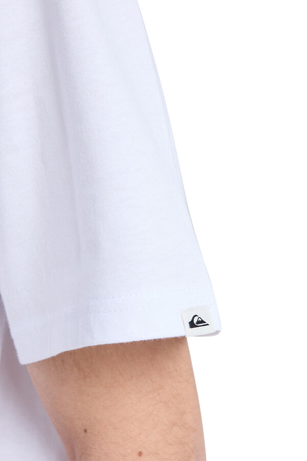 Quiksilver T-shirt manga curta com logo branco