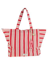 Kbas Bolsa de praia de lona riscas estampado