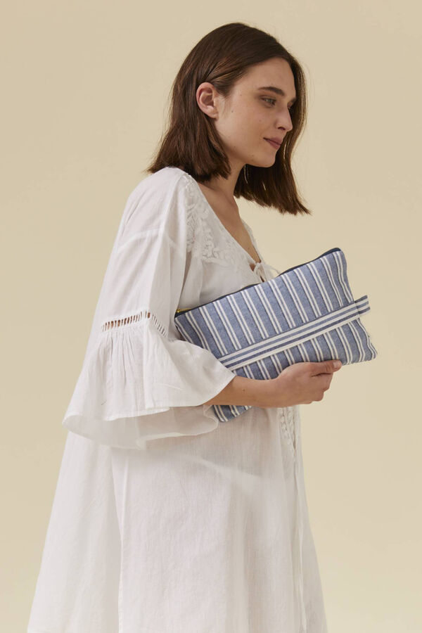 Textura NECESER ALGOD&Oacute;N RAYAS azul