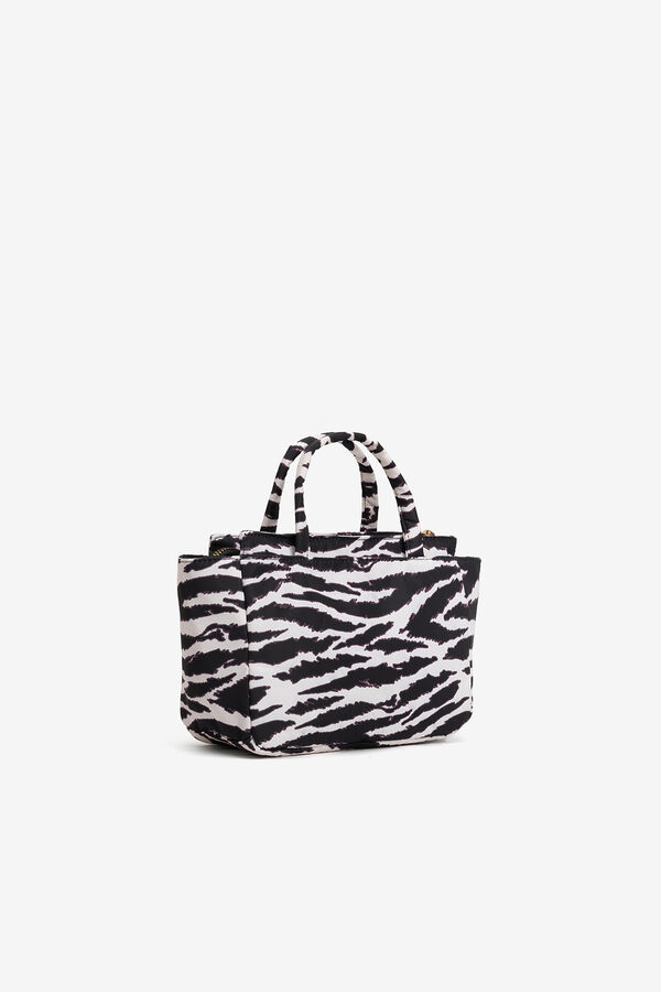 Vilanova Bolso Acolchado Estampado de Cebra beige