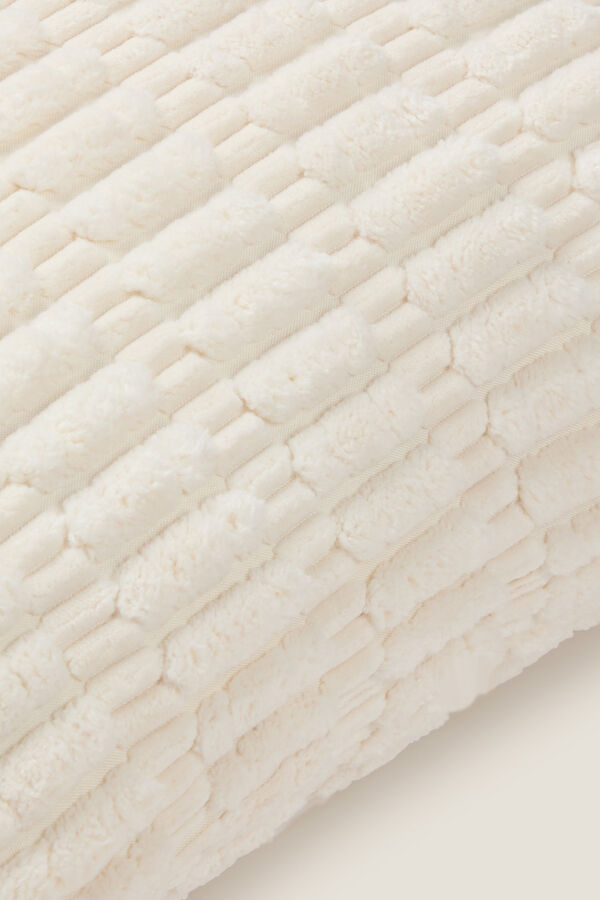 Textura Capa de almofada fantasia em chenille bege