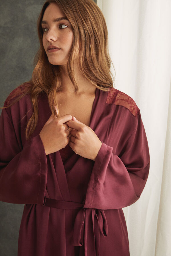 Preços baixos em Pijamas e Robes de cetim Roxo para mulheres