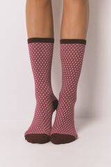 Women'secret Meias longas de lurex granada estampado