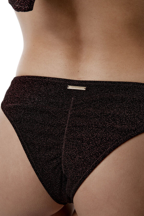 Black Limba Calcinha de biquíni brasileira marrom Nova castanho