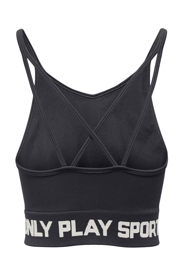 Only Play Calvin Klein pink logo padded bra cinzento