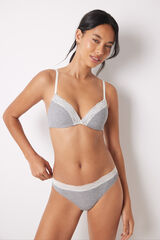 Women'secret Braga algod&oacute;n gris gris
