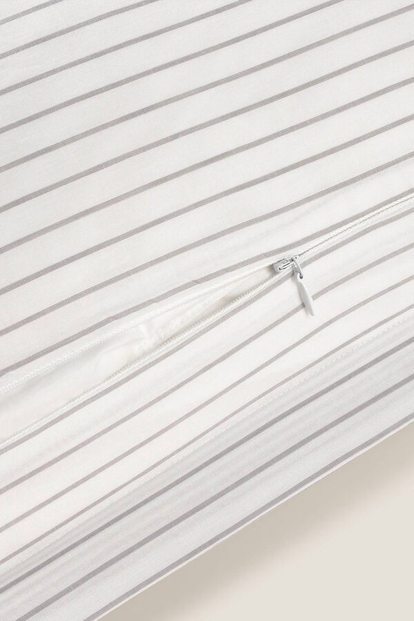 Textura Capa quadrada bordada cinzento