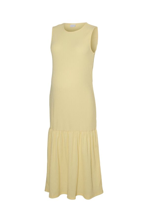 Mamalicious Vestido midi com folho maternity estampado