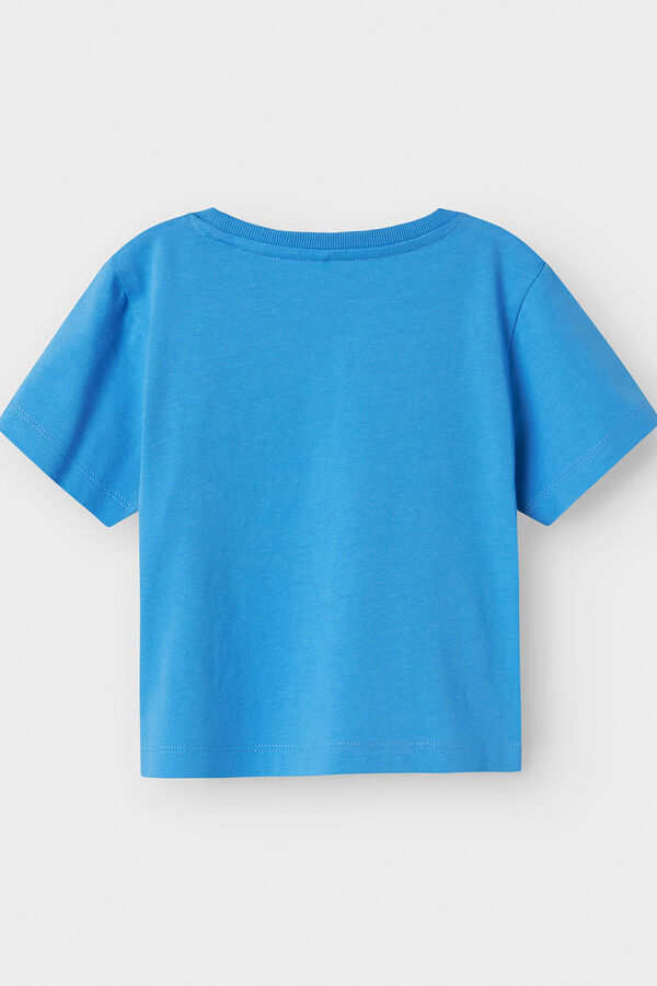 Name it Camiseta manga curta 100% algodão azul