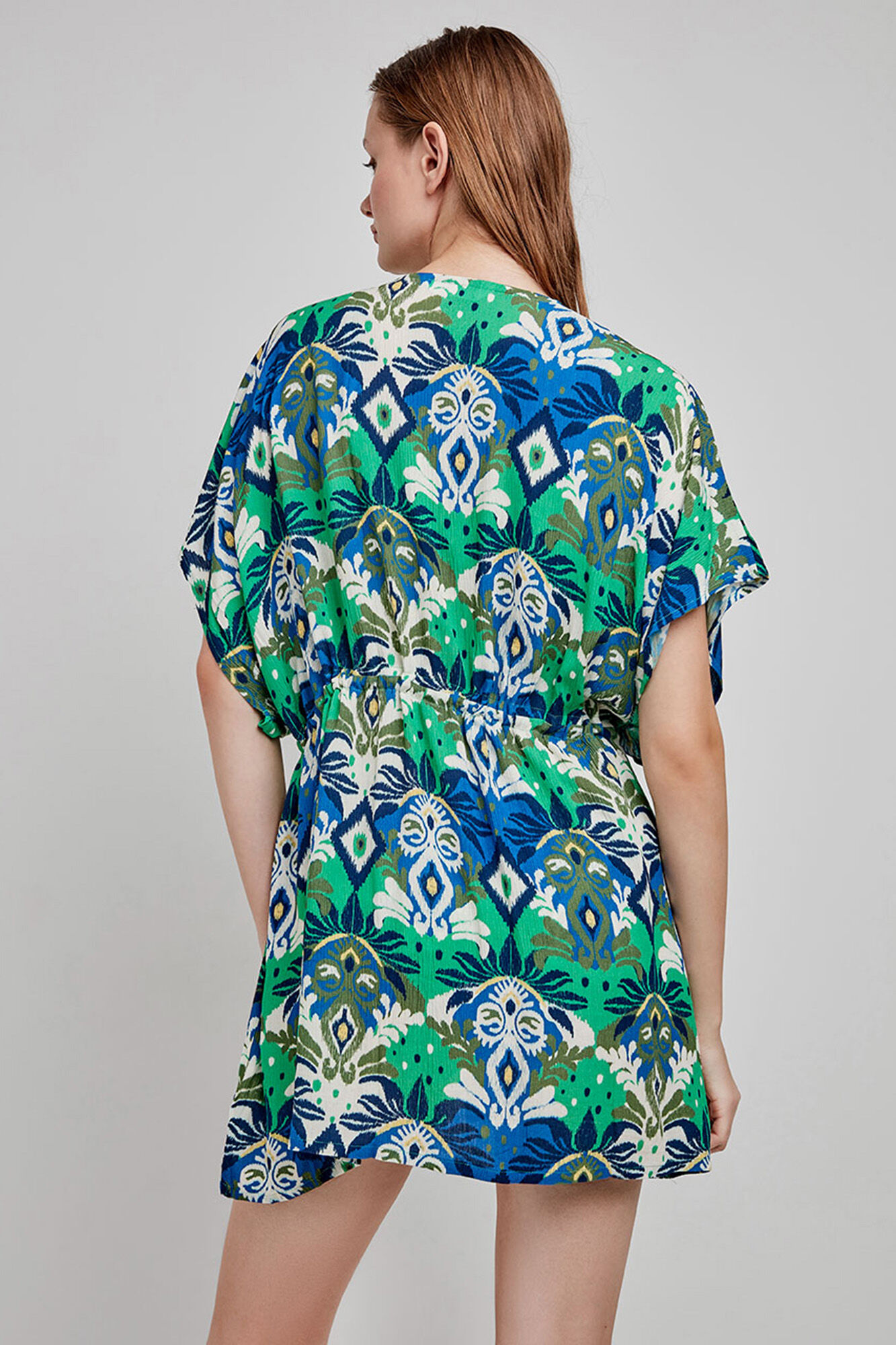 Gisela Caftan curto estampado