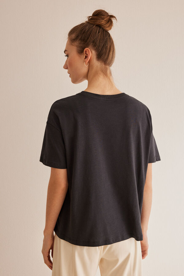 Women'secret Camiseta 100% algod&oacute;n gris gris