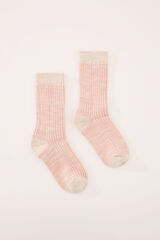 Women'secret Calcetines largos gris b&aacute;sicos rosa