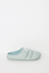 Women'secret Chinelos de casa de nylon acolchoados verdes