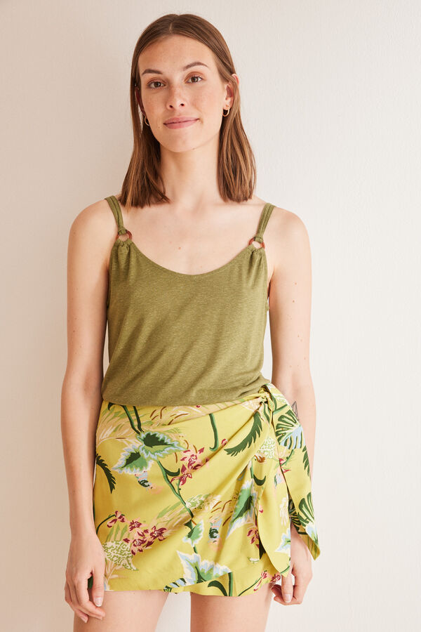 Women'secret Falda pantal&oacute;n estampado floral estampado