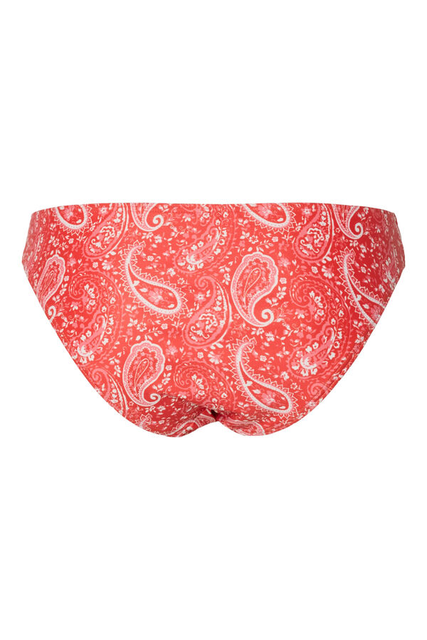 Pieces Braga de bikini estampdo pasley rojo