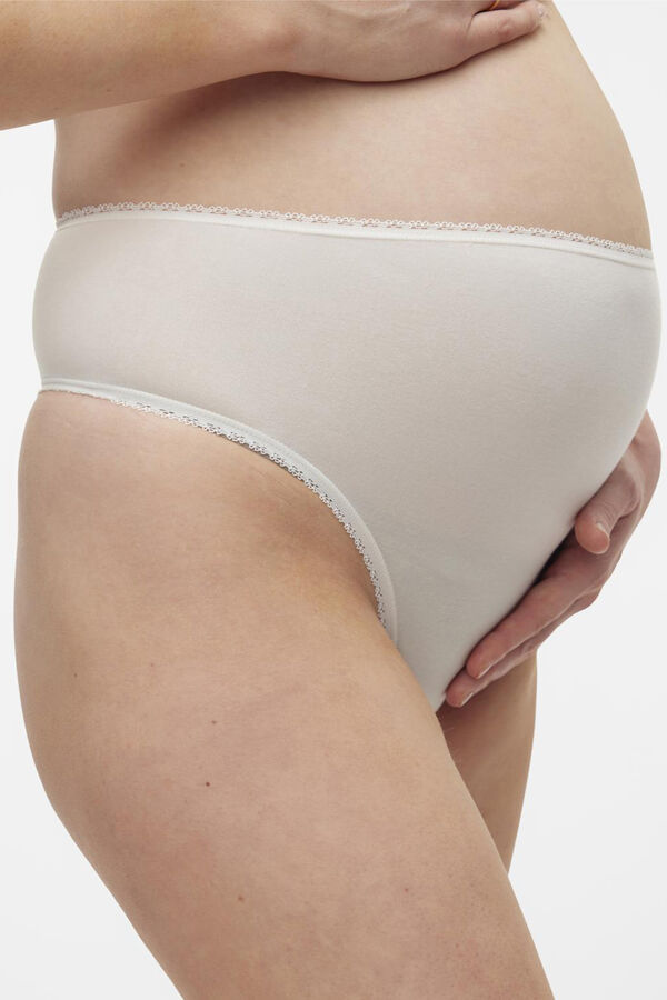 Mamalicious Pack de dos braguitas tanga tiro alto 'maternity' blanco