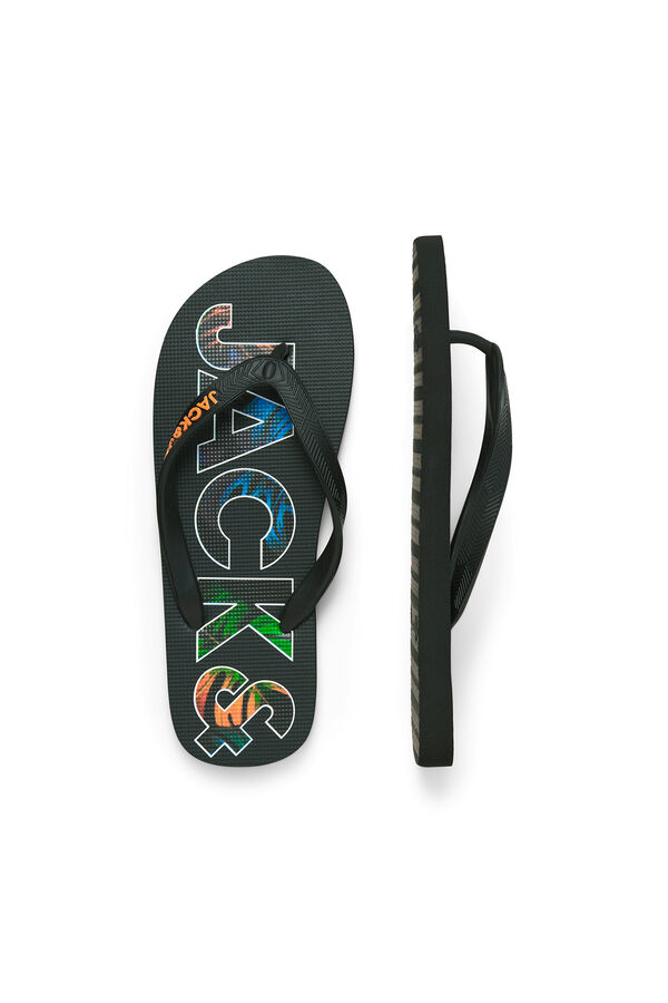 Jack & Jones Chinelos com sola estampada preto