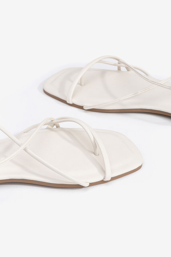 Vilanova Sandalias Planas con Tiras blanco
