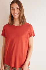 Women'secret Camisola vermelha manga curta vermelho