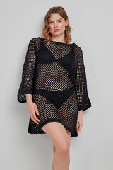 Gisela Camisola de crochet preta preto