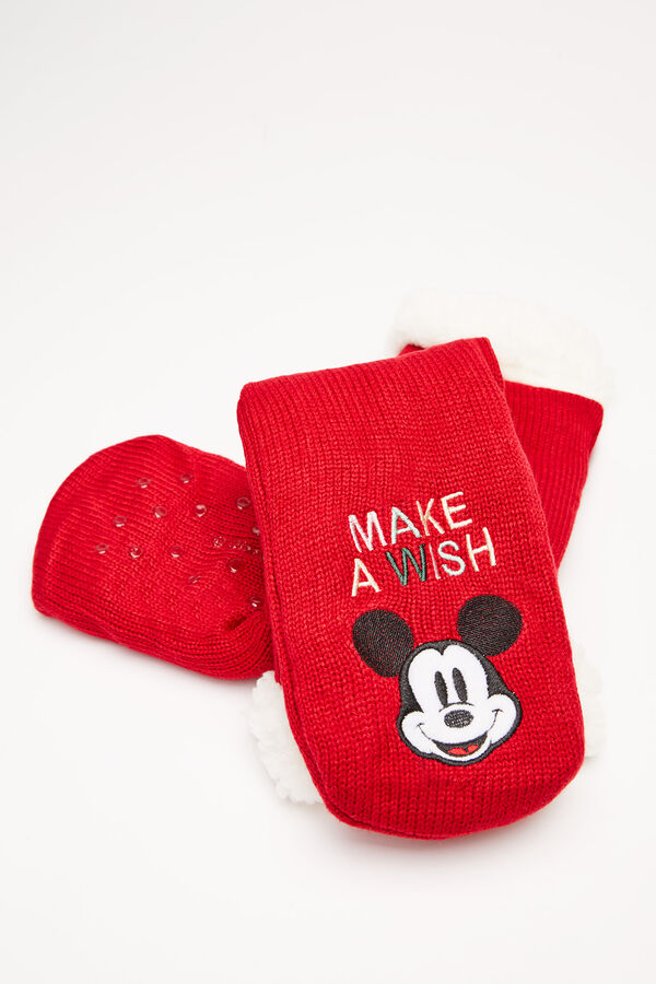 Women'secret Calcetines punto pelo Mickey Mouse rojo rojo