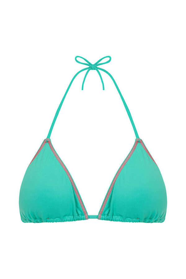 HI&BYE Top bikini triangular cortina verde verde