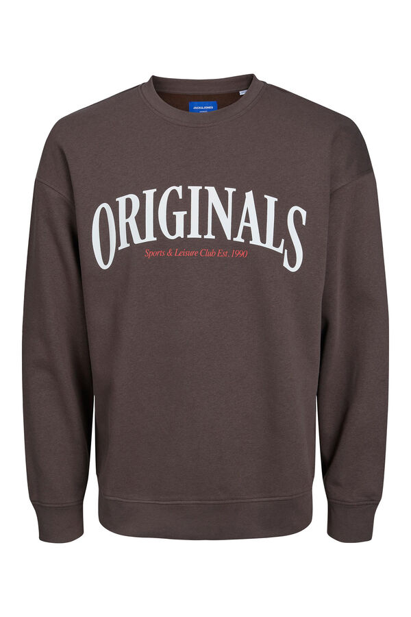 Jack & Jones Sudadera oversize marr&oacute;n