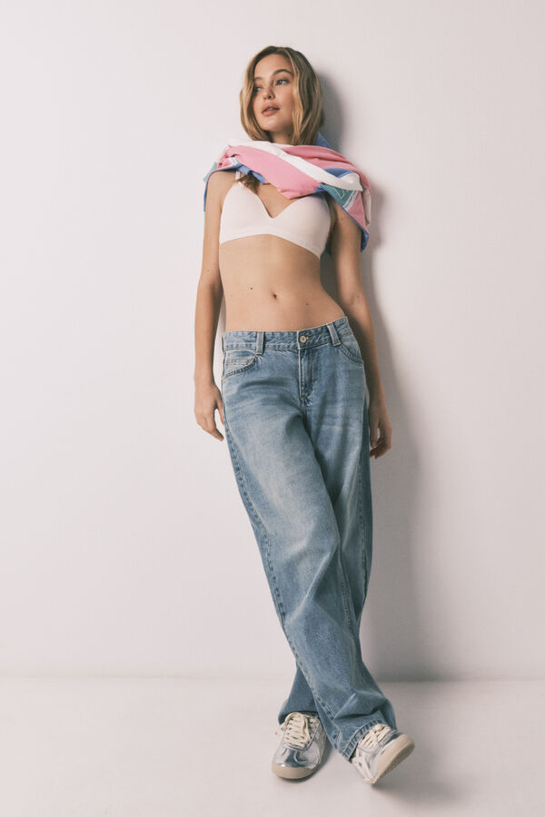 HI&BYE Soutien triangular com enchimento rosa rosa
