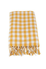 Kbas Pareo toalla algod&oacute;n vichy amarillo