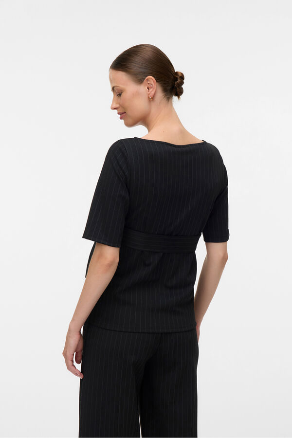 Mamalicious Top de maternity de manga curta preto