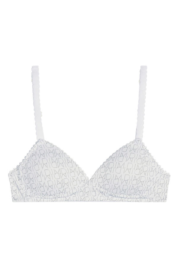 DIM Sujetador de niña padded sin aros de microfibra branco