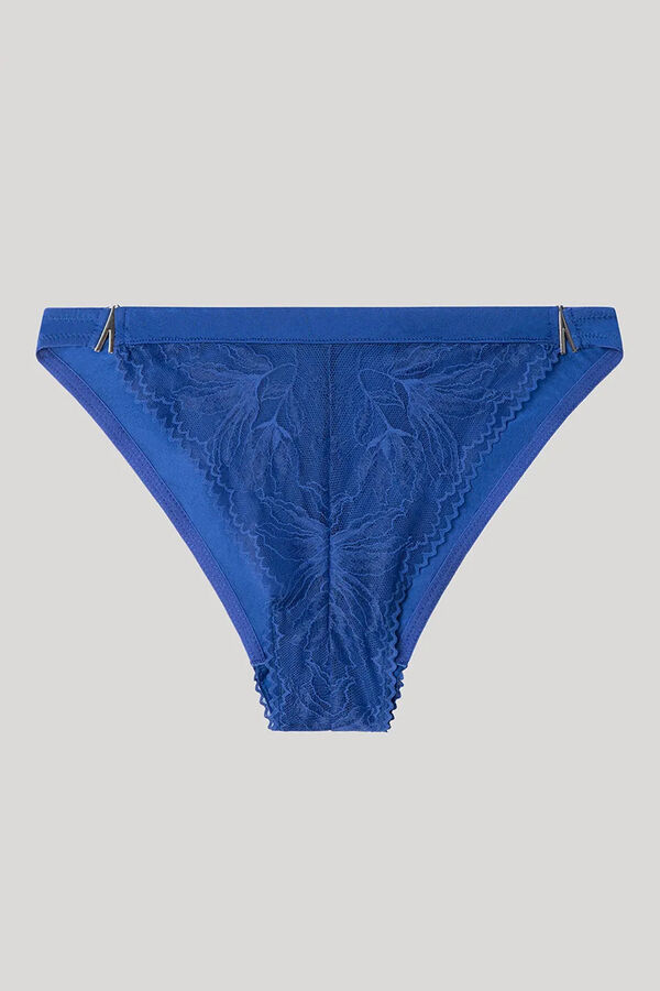 Gisela Cuequinha de biqu&iacute;ni de renda azul Klein azul