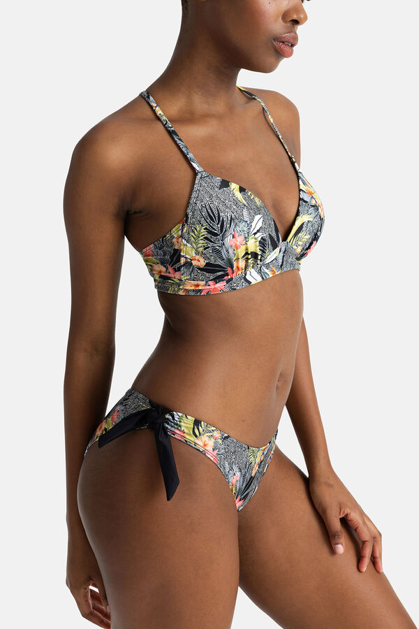 Dorina Top de bikini push-up triangular negro