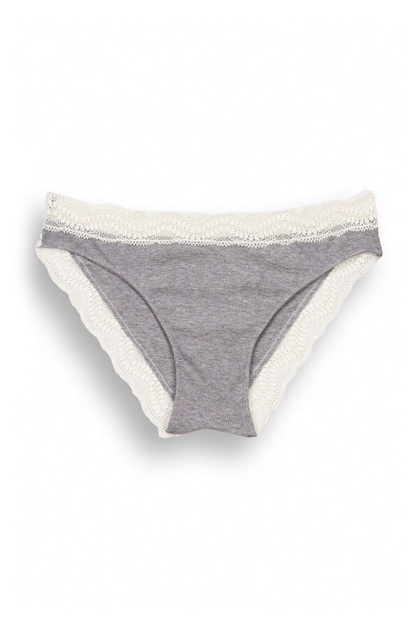 Women'secret Braga algod&oacute;n gris gris