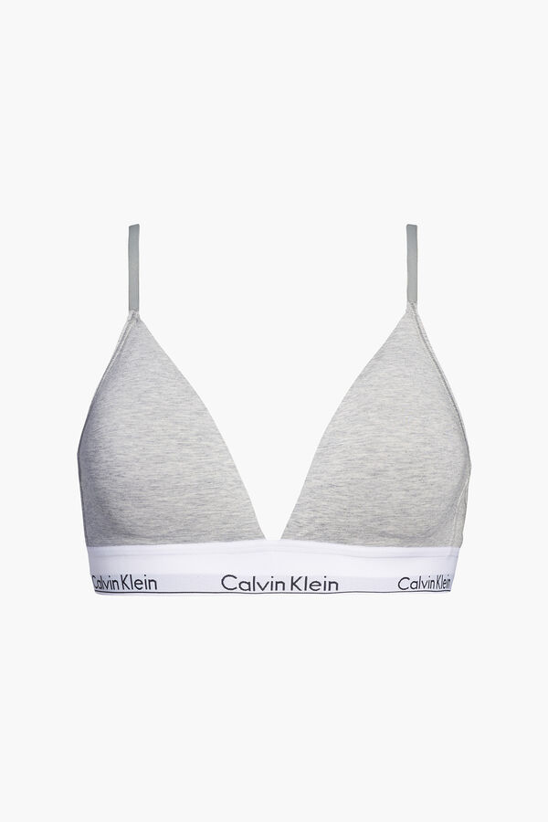 Calvin Klein Top de algodão Modern Cotton com cós da Calvin Klein cinzento