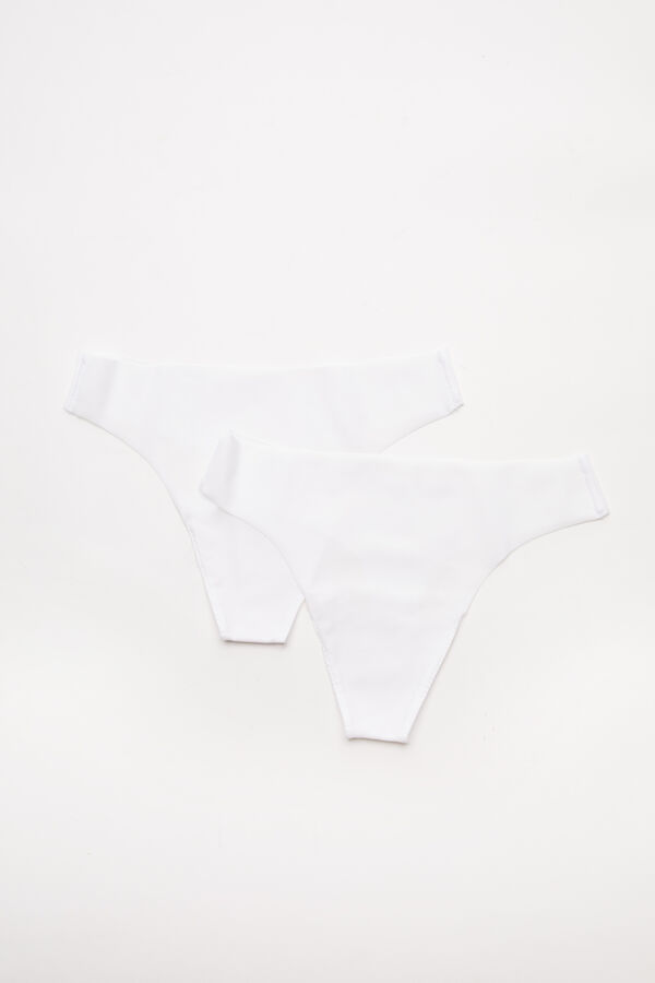 Women'secret Pack 2 tangas microfibra blanco