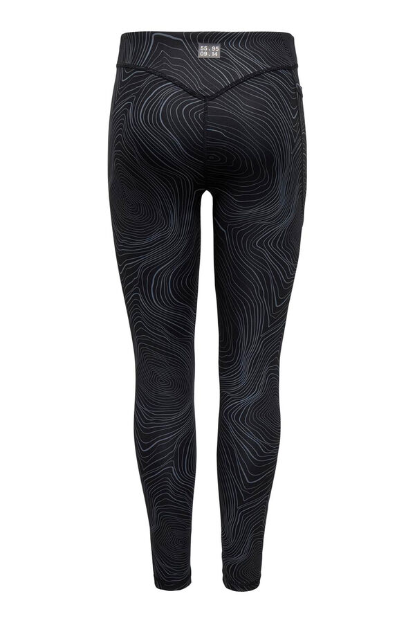 Only Play Leggins de cintura alta, cierre con cord&oacute;n y bolsillo lateral negro