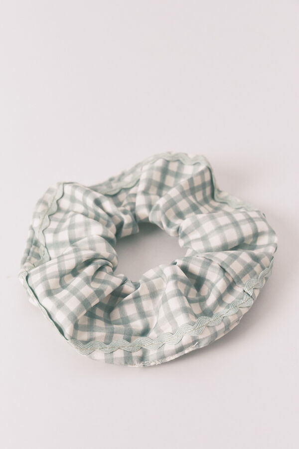 Women'secret Maxi scrunchie vichy verde azul