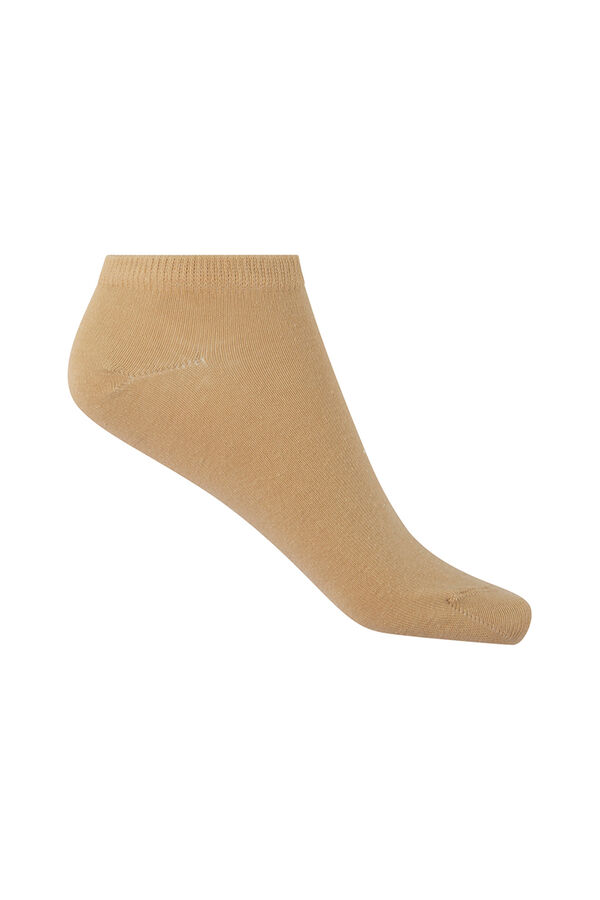 Punto Blanco Pack 2 calcetines de algod&oacute;n org&aacute;nico lisos beige