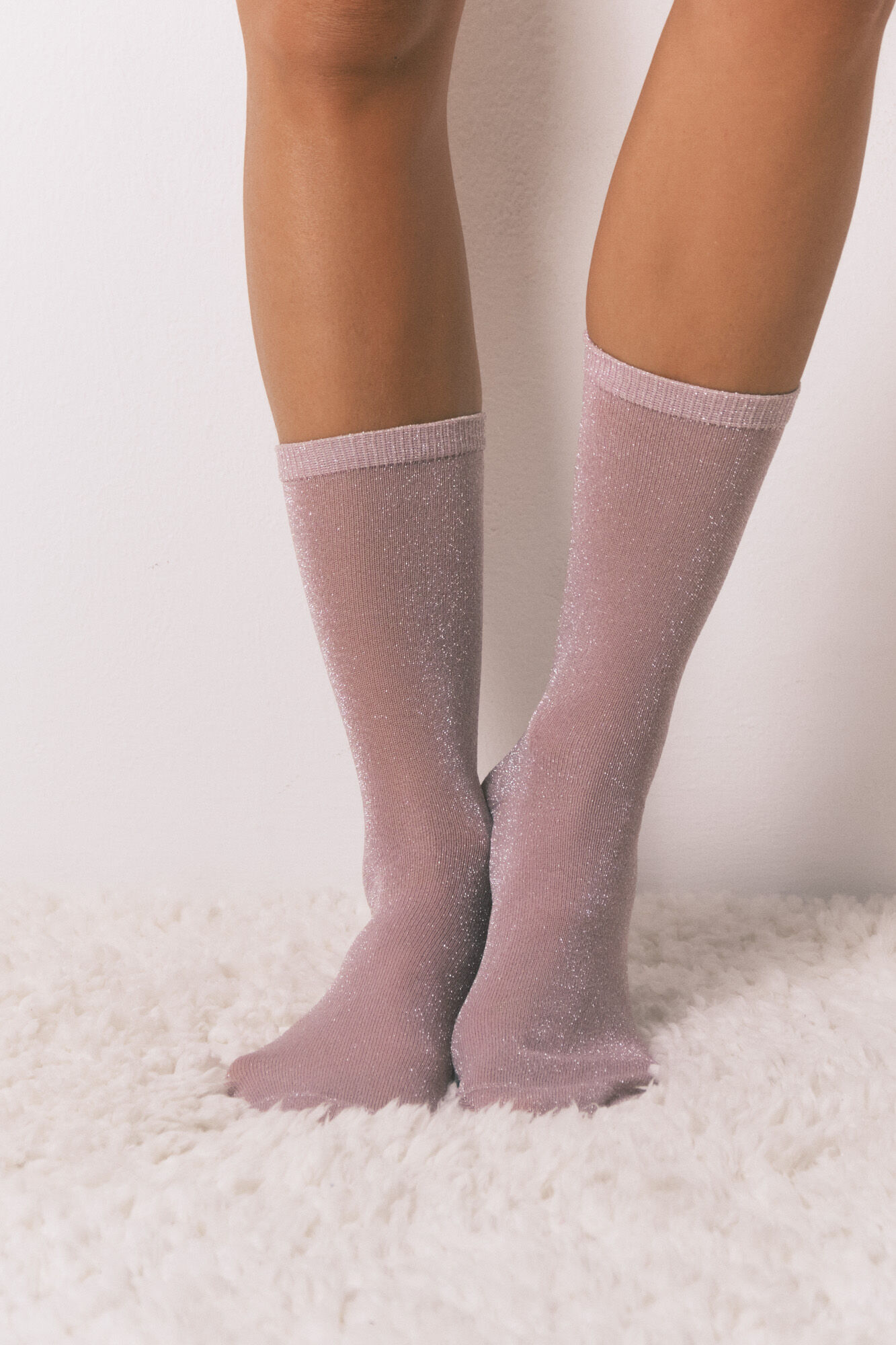 Women'secret Pacote com 3 meias longas de algod&atilde;o lurex
