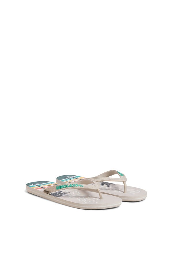 Jack & Jones Chinelo flip-flop logo cinzento
