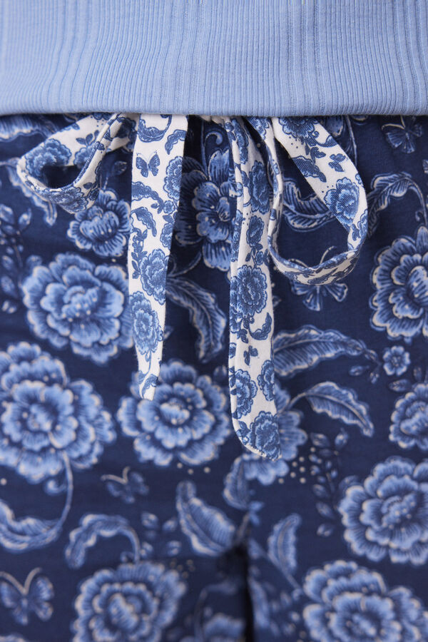 Women'secret Cal&ccedil;a de pijama comprido azul