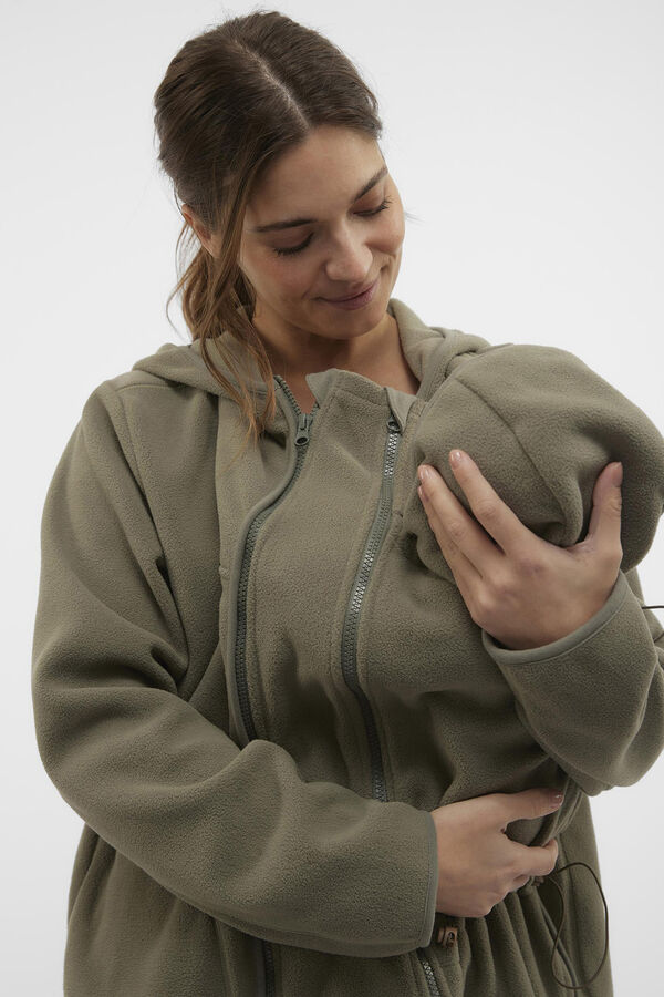 Mamalicious Sudadera forro polar maternity, lactancia verde