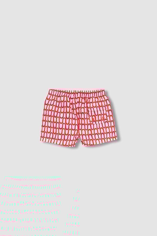 Gocco Ba&ntilde;ador estampado ondas blanco blanco