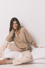 Women'secret Casaco de malha curto liso em malha tricot rosa cru